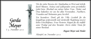Traueranzeige von Gerda M Meeyyeerr von Flensburger Tageblatt