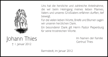 Traueranzeige von   von Elmshorner Nachrichten
