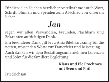 Traueranzeige von Für  von Schleswiger Nachrichten