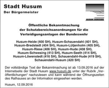 Traueranzeige von Husum  von Husumer Nachrichten