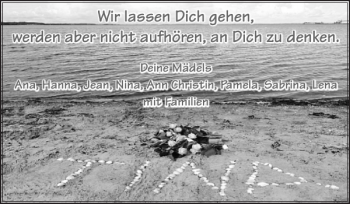 Traueranzeige von aufhören an zu denken von Landeszeitung