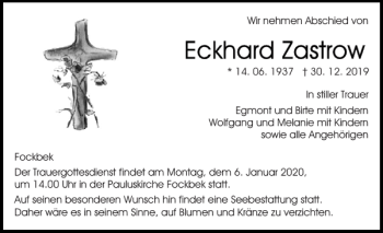 Traueranzeige von Fockbek  von Landeszeitung