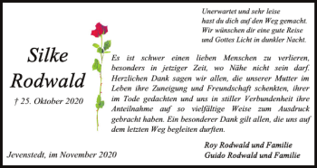 Traueranzeige von Jevenstedt im von Landeszeitung