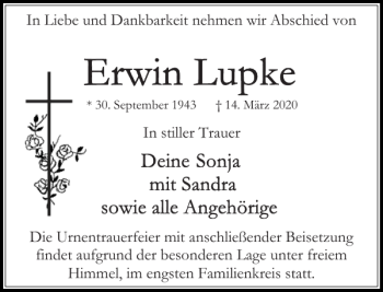 Traueranzeige von aufgrund der Lage freiem im und von  von Stormarner Tageblatt