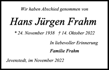 Traueranzeige von haben von Jevenstedt im von Landeszeitung