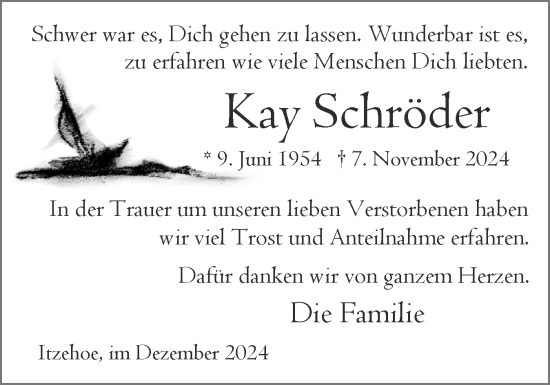 Traueranzeige von Kay Schröder von Norddeutsche Rundschau, Wilstersche Zeitung, Glückstädter Fortuna