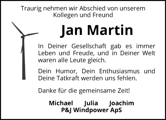 Traueranzeige von Jan Martin Hansen von Husumer Nachrichten, Nordfriesland Tageblatt