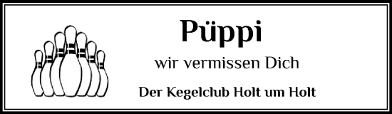 Traueranzeige von Püppi  von Der Insel-Bote