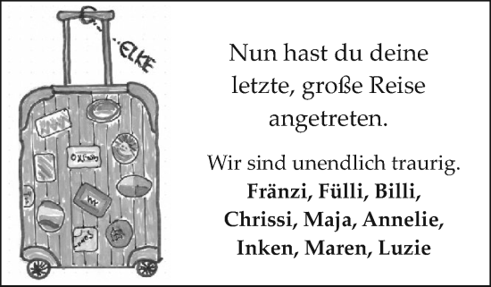 Traueranzeige von Elke  von Sylter Rundschau