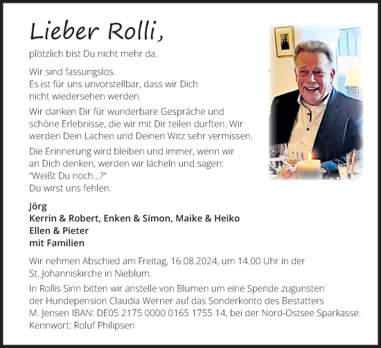 Traueranzeige von Rolli  von Der Insel-Bote