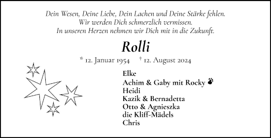 Traueranzeige von Rolli  von Der Insel-Bote