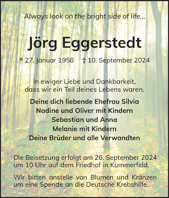 Traueranzeige von Jörg Eggerstedt von Elmshorner Nachrichten, Barmstedter Zeitung