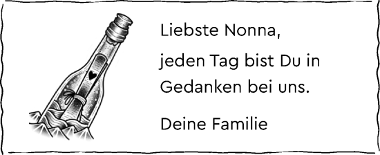 Traueranzeige von Nonna  von Holsteinischer Courier