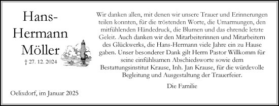 Traueranzeige von Hans-Hermann Möller von Norddeutsche Rundschau, Wilstersche Zeitung, Glückstädter Fortuna