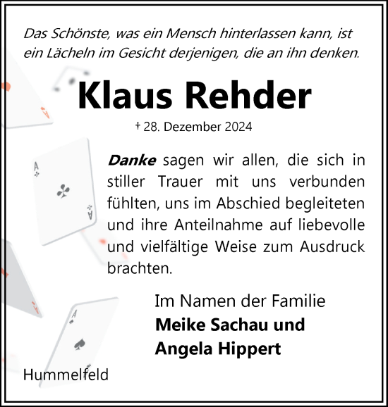 Traueranzeige von Klaus Rehder von Eckernförder Zeitung, Hallo Eckernförde