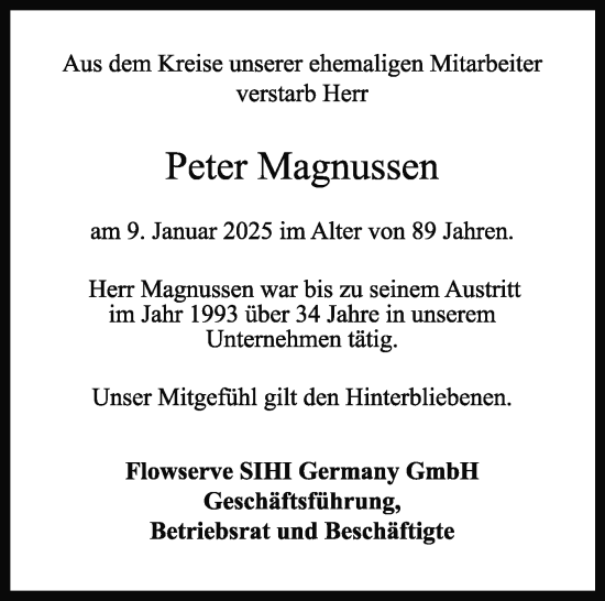 Traueranzeige von Peter Magnussen von Norddeutsche Rundschau, Wilstersche Zeitung, Glückstädter Fortuna