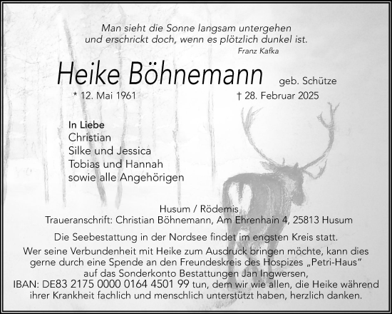 Traueranzeige von Heike Böhnemann von Region Flensburg