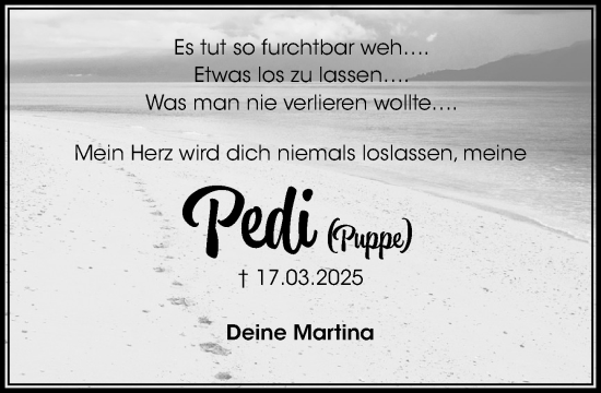 Traueranzeige von Pedi  von Umschau