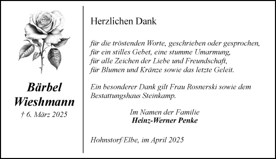 Traueranzeige von Bärbel Wieshmann von Wochenend Anzeiger