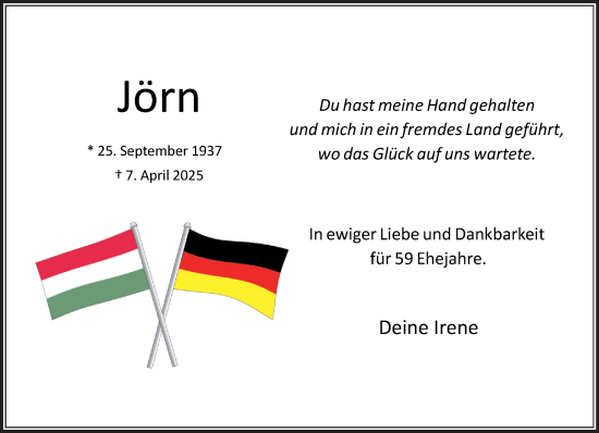 Traueranzeige von Jörn Larsen von MARKT Bad Oldesloe/Reinfeld und Stormarner Tageblatt