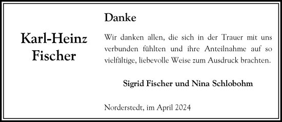 Traueranzeige von Karl-Heinz Fischer von Heimatspiegel