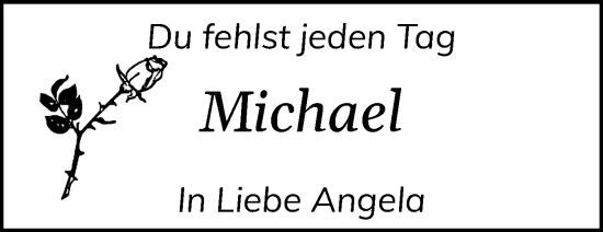 Traueranzeige von Michael  von Schleswiger Nachrichten, Schlei-Bote