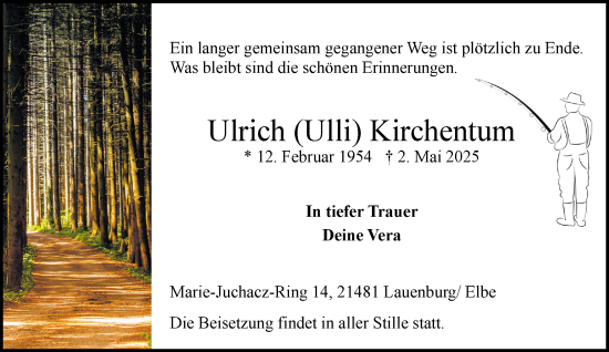 Traueranzeige von Ulrich Kirchentum von Wochenend Anzeiger