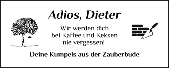 Traueranzeige von Dieter  von Sylter Rundschau