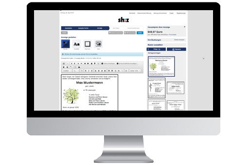 Traueranzeige online aufgeben Traueranzeige online aufgeben