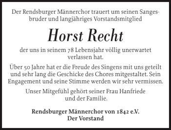 Traueranzeige von Horst  von Landeszeitung