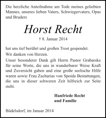 Traueranzeige von Horst  von Landeszeitung
