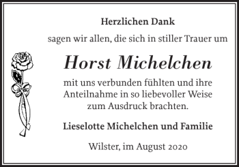 Traueranzeige von Horst Michelchen von Norddeutsche Rundschau