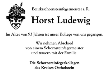 Traueranzeige von Horst Ludewig von Ostholsteiner Anzeiger