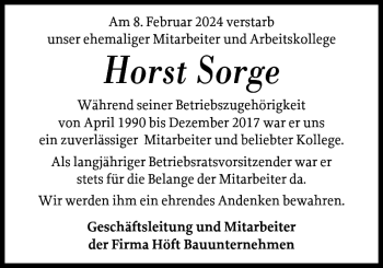 Traueranzeige von Horst  von Flensburger Tageblatt