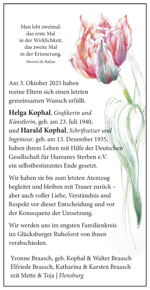 Traueranzeige von Harald Kophal 