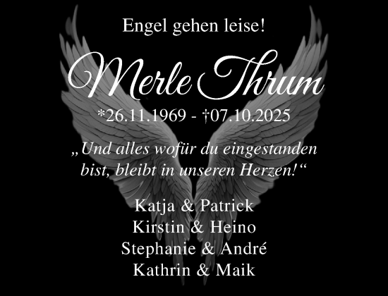 Traueranzeige von Merle Thrum von Umschau