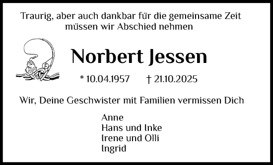 Traueranzeige von Norbert Jessen von Flensburger Tageblatt