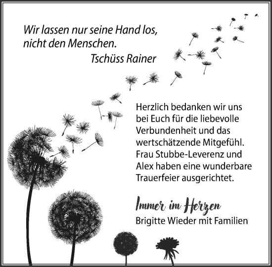 Traueranzeige von Rainer  von Wochenend Anzeiger