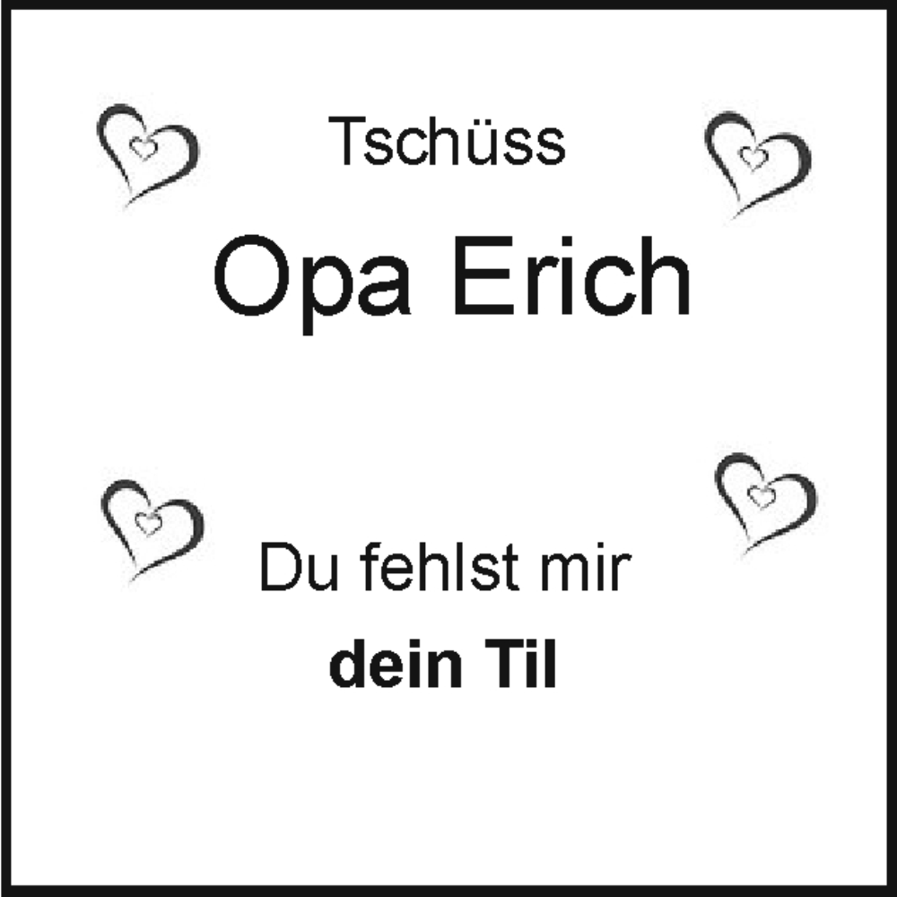  Traueranzeige für Erich  vom 29.11.2025 aus Holsteinischer Courier