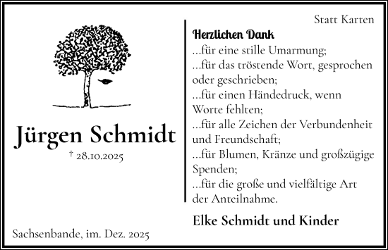 Traueranzeige von Jürgen Schmidt von Norddeutsche Rundschau, Wilstersche Zeitung, Glückstädter Fortuna