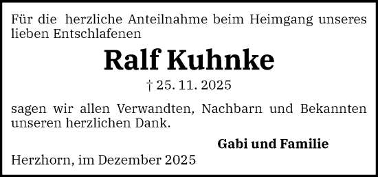 Traueranzeige von Ralf Kuhnke von Norddeutsche Rundschau, Wilstersche Zeitung, Glückstädter Fortuna