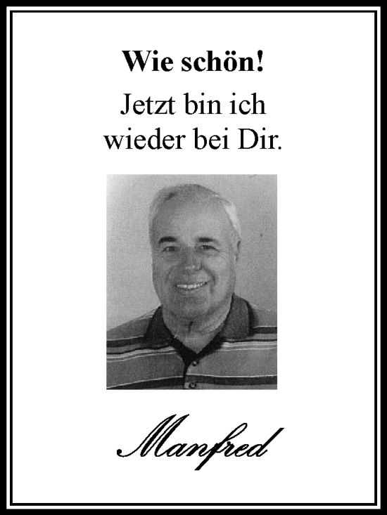 Traueranzeige von Manfred  von MARKT Bad Oldesloe/Reinfeld und Stormarner Tageblatt
