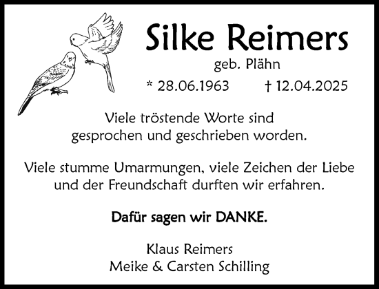 Traueranzeige von Silke Reimers von Umschau