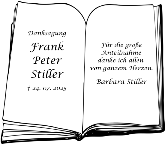 Traueranzeige von Frank Peter Stiller von MARKT Bad Oldesloe/Reinfeld und Stormarner Tageblatt