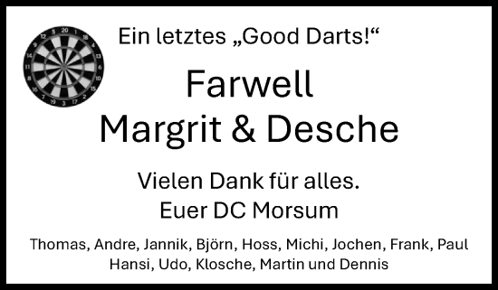 Traueranzeige von Margrit Farwell von Sylter Rundschau