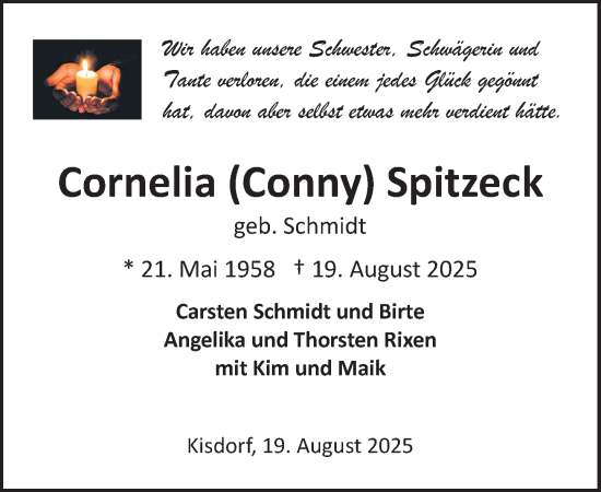 Traueranzeige von Cornelia Spitzeck von Umschau
