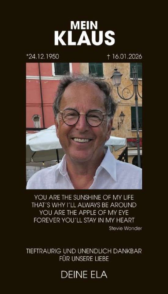 Traueranzeige von Klaus Giese 