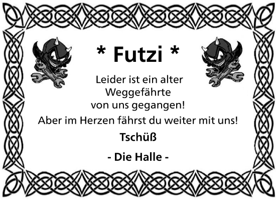 Traueranzeige von Futzi  von Umschau