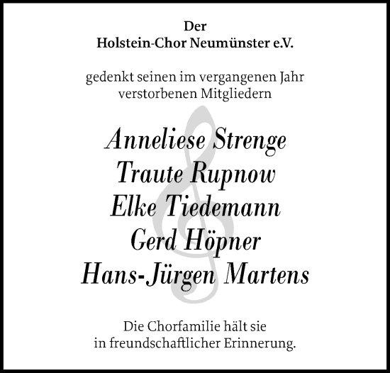 Traueranzeige von Hans-Jürgen Martens von Holsteinischer Courier