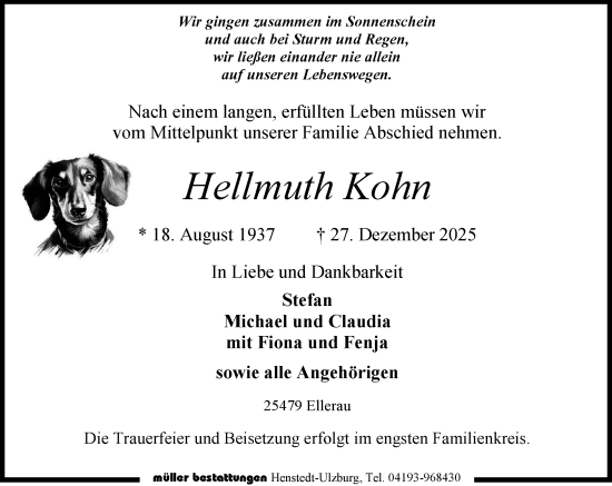 Traueranzeige von Hellmuth Kohn von Umschau